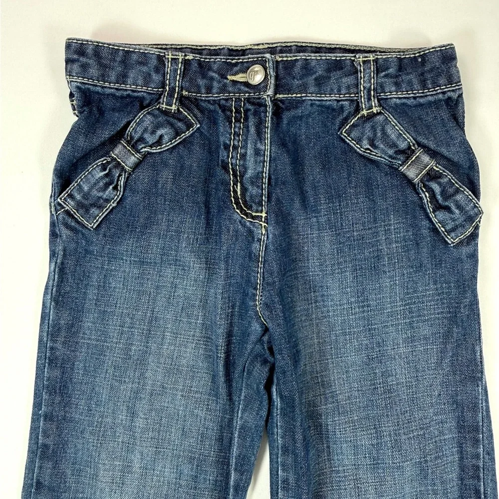 GYMBOREE Puppy Love Line Bow Detail Jeans 5T 2008 Cute‎ Casual Everyday